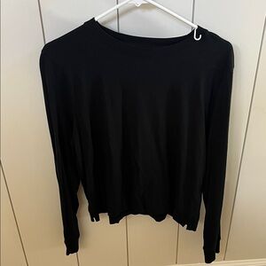 J. Crew Elegant Black Long Sleeve Tee
